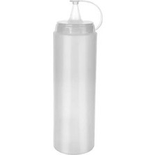 CATEKSSS Plastik Yağlık Sosluk Şişesi 750 ml Şeffaf Yağdanlık Şişe Plastik Beyaz