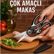 CATEKSSS Paslanmaz Çelik Ultra Keskinleştirilmiş Mutfak Makası Porfatifmakas Çok Amaçlı Balık Et Sebze Makası