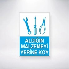 CATEKSSS Aldığın Malzemeyi Yerine Koy 21X35 Arkası Arkası Yapışkanlı Sticker
