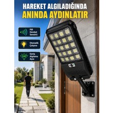 Belle Fusion Mey Ithalat® Solar LED Bahçe Lambası Hareket Sensörlü Uzaktan Kumandalı Dış Mekan Aydınlatma