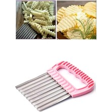 CATEKSSS Cips Doğrayıcı Pembe Çelik