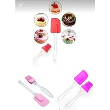 CATEKSSS 2'li Silikon Spatula Fırça Seti, Pasta Spatula Fırça Set, Mutfak Silikon Yumurta Sürme Fırçası Silik