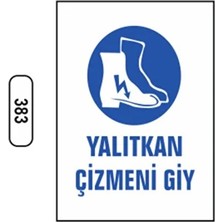 CATEKSSS Yalıtkan Çimeni Giy Uyarı Ikaz Levhası