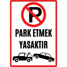 CATEKSSS Garaj Kapısı Park Etmek Yasaktır Uyarı Ikaz Levhası 25*35 cm
