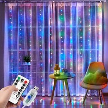 Uslucan Alışveriş Tel Perde LED 3 x 3 M 300 LED Rgb