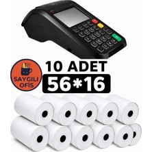 Mopak Saygılıofis Yazar Kasa Termal Pos Rulosu 56 mm x 16 mt ( 10 Adet / 1 Paket )