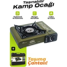 Portatif Kamp Ocağı 2.3kw  | Taşınabilir Tekli Gazlı Ocak | Rüzgar Geçirmez
