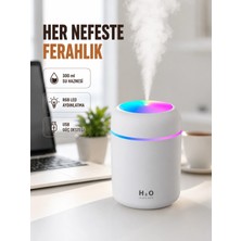 Hsc Bilişim Abs Gövdeli 300ML USB Nemlendirici – Beyaz, Gri, Pembe Renk