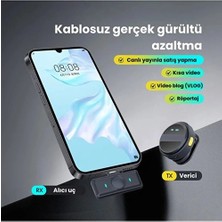 Alka 2 Adet Profesyonel Kablosuz Yaka Mikrofonu Lighting Uyumlu Manyetik Klipsli