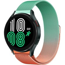 Akıllı Bayi Watch 20MM Metal Mıknatıslı Kordon - Turuncu-Yeşil