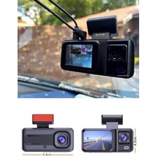 Akıllı Bayi 1080P 3 Lensli Wifi Araç Içi Kameralı Ekran Dvr Kaydedici Gece Görüşlü
