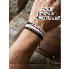 TRENDHAZAN El Yapımı Makrome Örme 3 ' Lü Avantajlı Paket Unisex  Taraftar Bileklik Seti