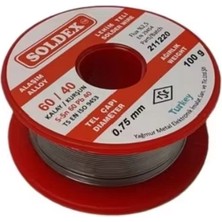 Soldex 60/40 Lehim Teli 100 gr 0,75 mm (Sn:60 / Pb:40)