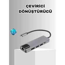 Akıllı Bayi Alüminyum Kasalı MacBook Usb-C Hub – 4K Hdmı, USB 3.0, Sd/tf Kart Girişi, Pd Şarj Desteği