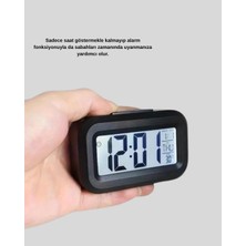 Akıllı Bayi Dijital Masa Saati Sensörlü Aydınlatmalı Alarm ve Sıcaklık Ölçerli