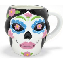 Alka Day Of The Dead Şeker Kurukafa Tasarımlı 3D Seramik Kupa Bardak ALK4893