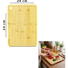 Alka 24X34X1.8CM Ahşap Bambu Kesim Panosu - Kesme Tahtası
