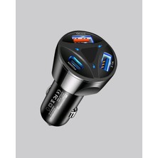 Akıllı Bayi 55W Hızlı Şarj Araç Çakmaklık Adaptörü Qc 3.0 Pd
