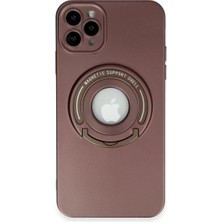 Alka Apple iPhone 12 Pro Kılıf Lukka Magneticsafe Kapak - Kahverengi