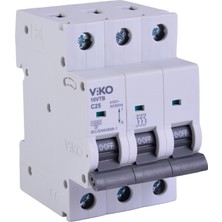 Valor Viko 10VTB-3C25 Otomatik Sigorta 10KA C Tipi 3 Kutup 25A