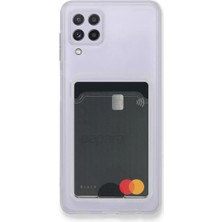 Alka Samsung Galaxy A22 Kılıf Kart Şeffaf Silikon - Şeffaf
