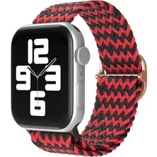 Alka Apple Watch 42MM Kordon - Zigzag Kırmızı-Siyah