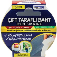 Alka Vodaseal Çift Taraflı Filmik Bant 25 mm 10 Metre