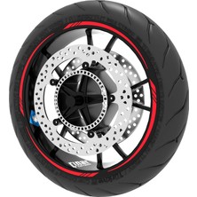 Valor Reflektif Kırmızı 4 Parçalı Keskin Jant Şeridi Sticker
