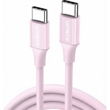 Valor Ugreen Usb-C 60W 3A Qc Pd Hızlı Şarj Kablosu, 1 Metre, Pembe, 65124