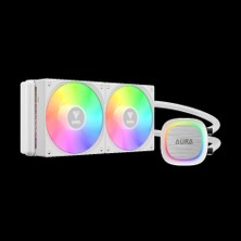 Alka Gamdıas Aura GL240 V2 Wh White Edition 240MM  Rgb 2 Fanlıcpu Sıvı SOĞUTMA(1923)