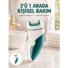 Alka Çok Fonksiyonlu Epilatör 600MAH 90 Dakika Kullanım LED Metal Başlık Su Geçirmez Yeni Nesil