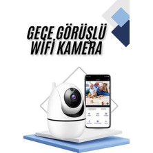 Alka Kablosuz Wifi Destekli Akıllı Güvenlik Kamerası Hareket Sensörlü
