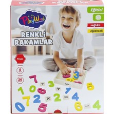 Alka ONY-401 Ahşap Renkli Rakamlar 26 Parça -Onyıl Oyuncak