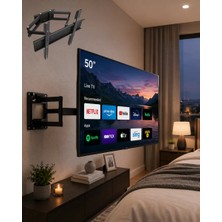 Alka 32 55 Inç Tv Askı Aparatı Hareketli Duvar Askısı Döner Televizyon Tutucu