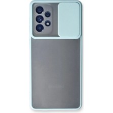 Akıllı Bayi Samsung Galaxy A33 5g Kılıf Palm Buzlu Kamera Sürgülü Silikon - Turkuaz