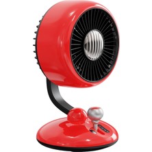 Valor Juo Q3 120° Salınımlı 3 Kademeli LED Işıklı Şarjlı Masaüstü Fan Vantilatör Retro Kırmızı