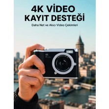 Alka 48 Mp Dijital Kamera 4K Video Çekim Özellikli Kompakt Tasarım