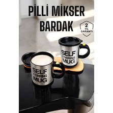 Alka Mikser Kupa Yazılı Mug Bardak Karıştırma Özelliği