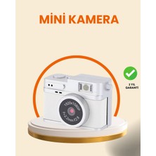 Alka Kompakt Mini Kamera Retro Tasarım 128GB Hafıza 1080P Video