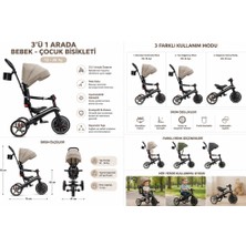 Alka Globber Explorer 4in1 Katlanabilir Bisiklet Koyu Bej
