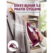Alka Yeni Nesil Kırmızı Buharlı Ütü 2200 Watt Seramik Tabanlı Yüksek Buhar Gücü
