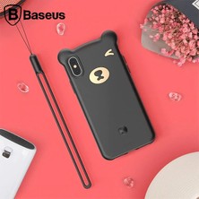 Alka Baseus Iphone Xs Max Bear Sevimli Ayı Figür Soft Silikon KILIF-(5775)