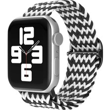 Alka Apple Watch 38MM Star Kordon - Zigzag Siyah-Beyaz