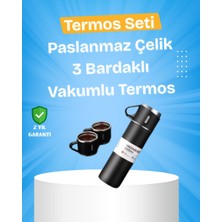 Alka Paslanmaz Çelik Termos Seti | 500 ml Kapasite 6-12 Saat Isı Koruma Hediye Kutulu