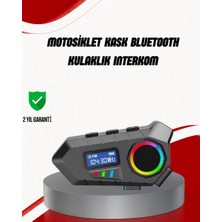 Alka Suya Dayanıklı Bluetooth  Interkom 5.4 Hoparlör 500MAH Batarya ve Fm Radyo Özellikli