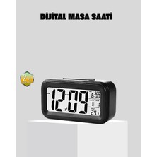 Alka Fotoselli Dijital Masa Saati Aydınlatmalı Alarm ve Tarih Göstergeli