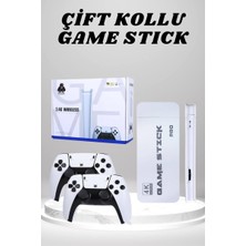 Alka 4K Hd Görüntü Kaliteli Retro Game Stick 20000 Oyunlu Çift Kollu Beyaz Game Stick