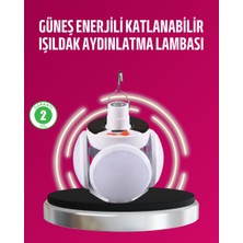 Alka Solar ve USB Şarjlı Su Geçirmez Katlanabilir LED Lamba
