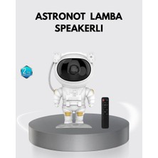 Alka Astronot Şekilli Galaxy Projeksiyon Lambası Nebula Efektli Dekoratif Lamba