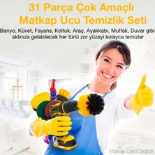 Alka Ally 31 Parça Çok Amaçlı Ev Banyo ve Araç Matkap Ucu Temizlik SETI-(5775)